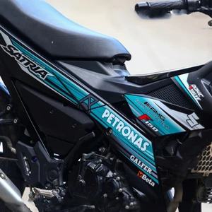Tem rời Petronas cao cấp dán xe Raider FI màu đen. Decal không bay màu, chủ đền