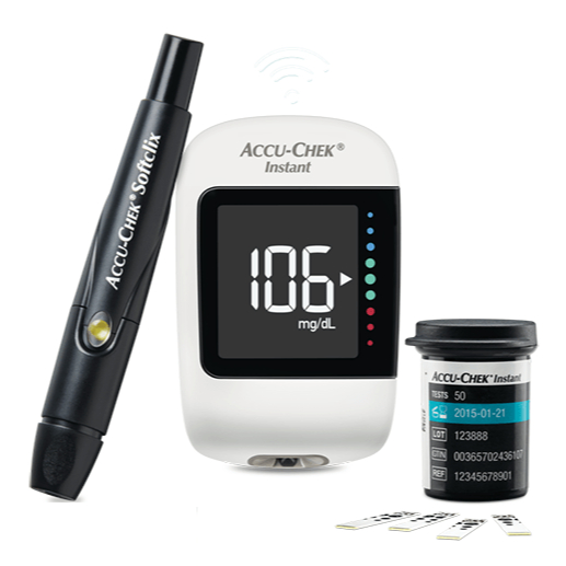 Ảnh Bộ máy đo đường huyết Accu-chek Instant - Có kết nối bluetooth - Có dải màu sắc chỉ thị khoảng đường huyết 3