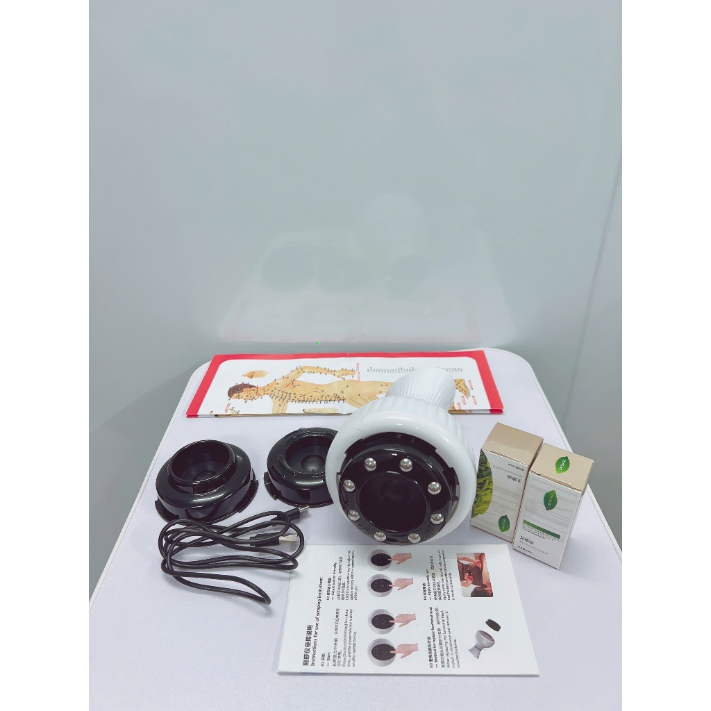 Máy Giác Hơi 9 Cấp Độ Giúp Đả Thông Kinh Mạch Thiết Kế Cầm Tay Nhỏ Gọn Tiện Dụng Với 3 Đầu Thay Thế