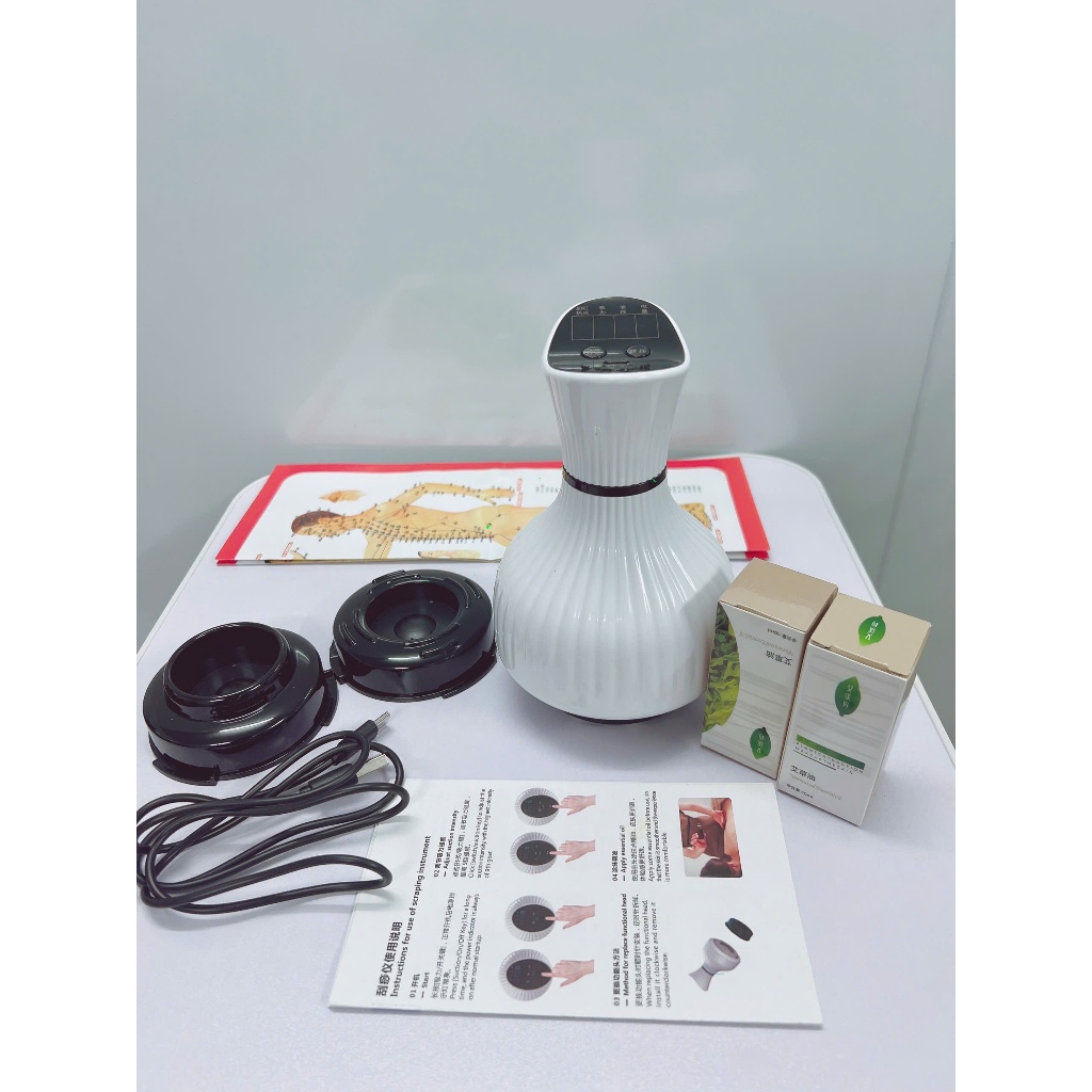 Máy Giác Hơi 9 Cấp Độ Giúp Đả Thông Kinh Mạch Thiết Kế Cầm Tay Nhỏ Gọn Tiện Dụng Với 3 Đầu Thay Thế