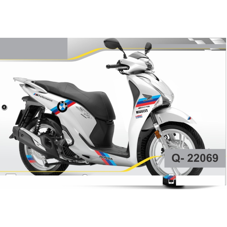 TỔNG HỢP tem rời SH 2017 - Tem xe màu trắng - Vuốt qua xem tiếp - Chế theo yêu cầu, sắc nét, bền màu
