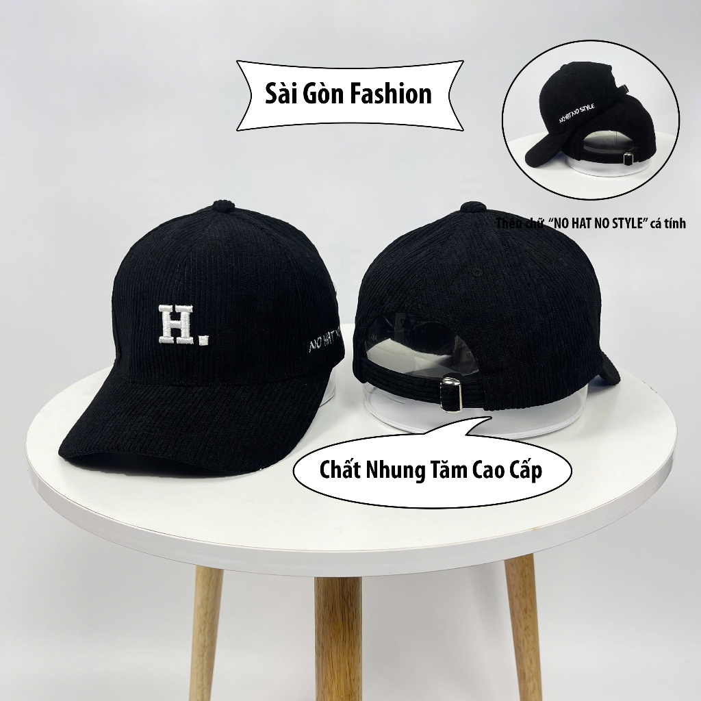 Mũ lưỡi trai chữ H thời trang Cao Cấp Hot Trend
