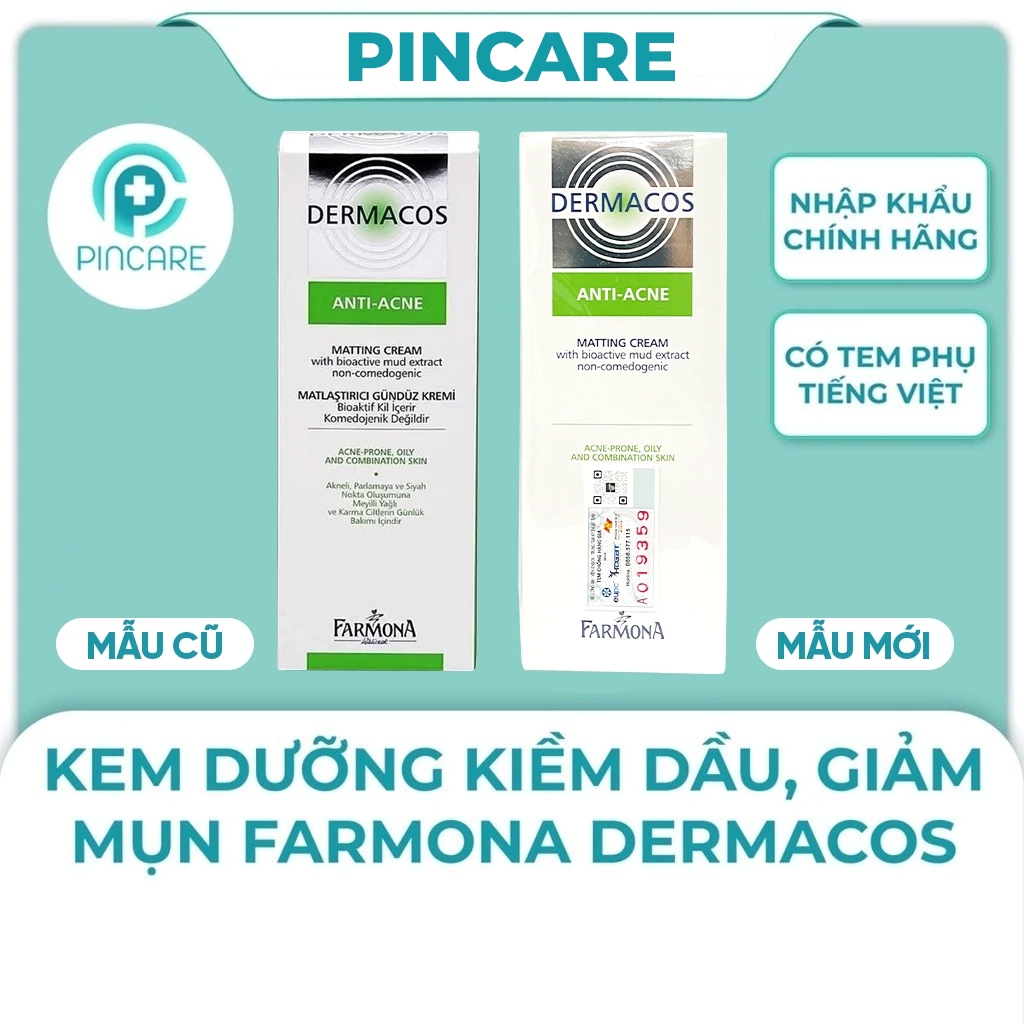 Kem dưỡng cấp ẩm Farmona Dermacos Anti Acne Matting Cream dung tích 50ml