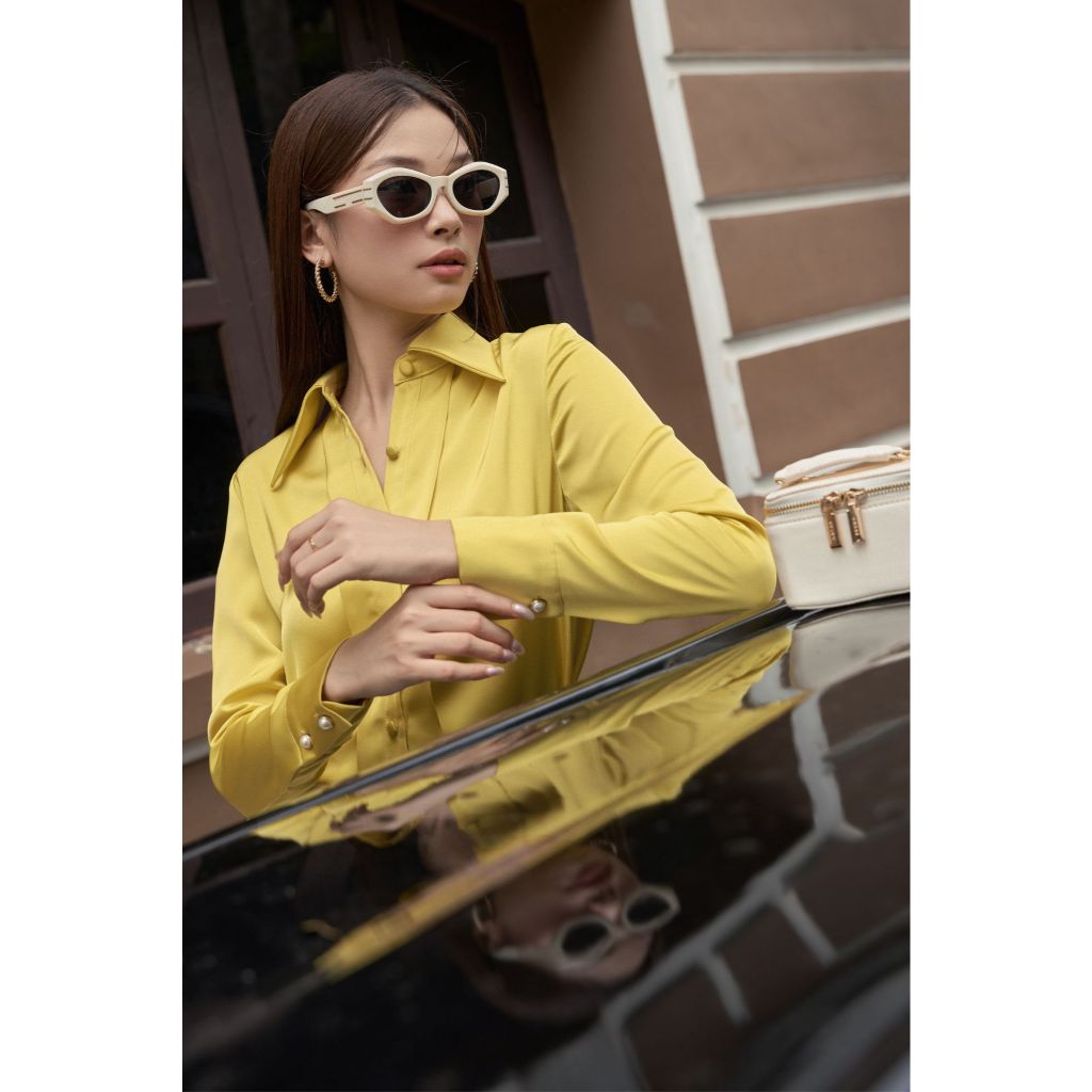 Vella Fashion set áo sơ mi nữ tay dài phối chân váy mini VA24061 VV24062