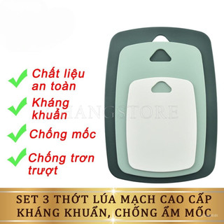 Set 3 Thớt Nhựa Kháng Khuẩn/Combo 3 Thớt Lúa Mạch Hàng Xưởng Sản Xuất Trực Tiếp, Hàng Việt Nam