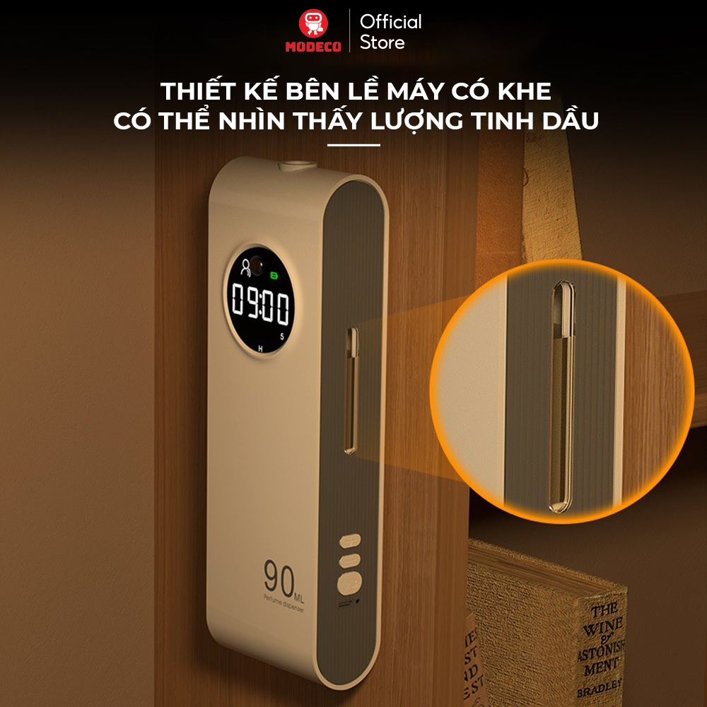 Máy Xông Tinh Dầu Cao Cấp Modeco 2024 - 6 Chế Độ Tự Động Khuếch Tán Phun Sương Thơm Phòng Ngủ, Phòng Khách, Nhà Vệ Sinh
