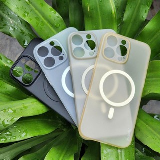 Ốp lưng MEMUMI nhám siêu mỏng hỗ trợ sạc không dây cho iPhone 17 16 15 pro promax air - Magsf