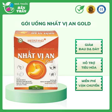 Nhất Vị An Gold MEDSTAND - Gel hỗ trợ giảm đau dạ dày, trào ngược dạ dày thực quản - Hộp 15 gói x 10ml