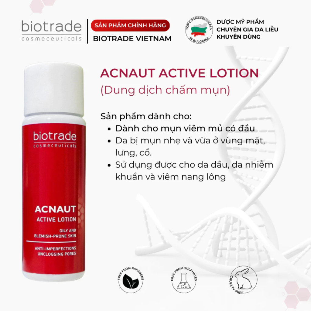 [HỎA TỐC HN] Dung dịch chấm mụn BIOTRADE ACNAUT ACTIVE LOTION 15ml giảm mụn sưng - Skin Studio