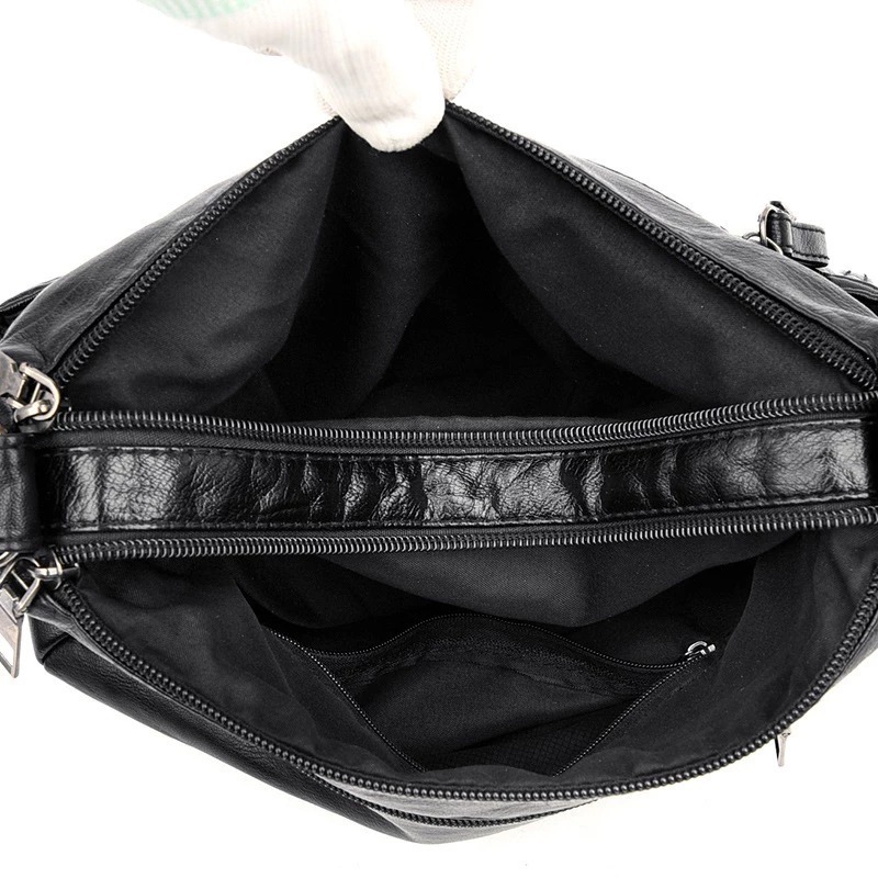 Túi nữ da mềm đeo chéo ngăn 2 tầng kích thước 26x19x11cm VDT135 Mun Store 94