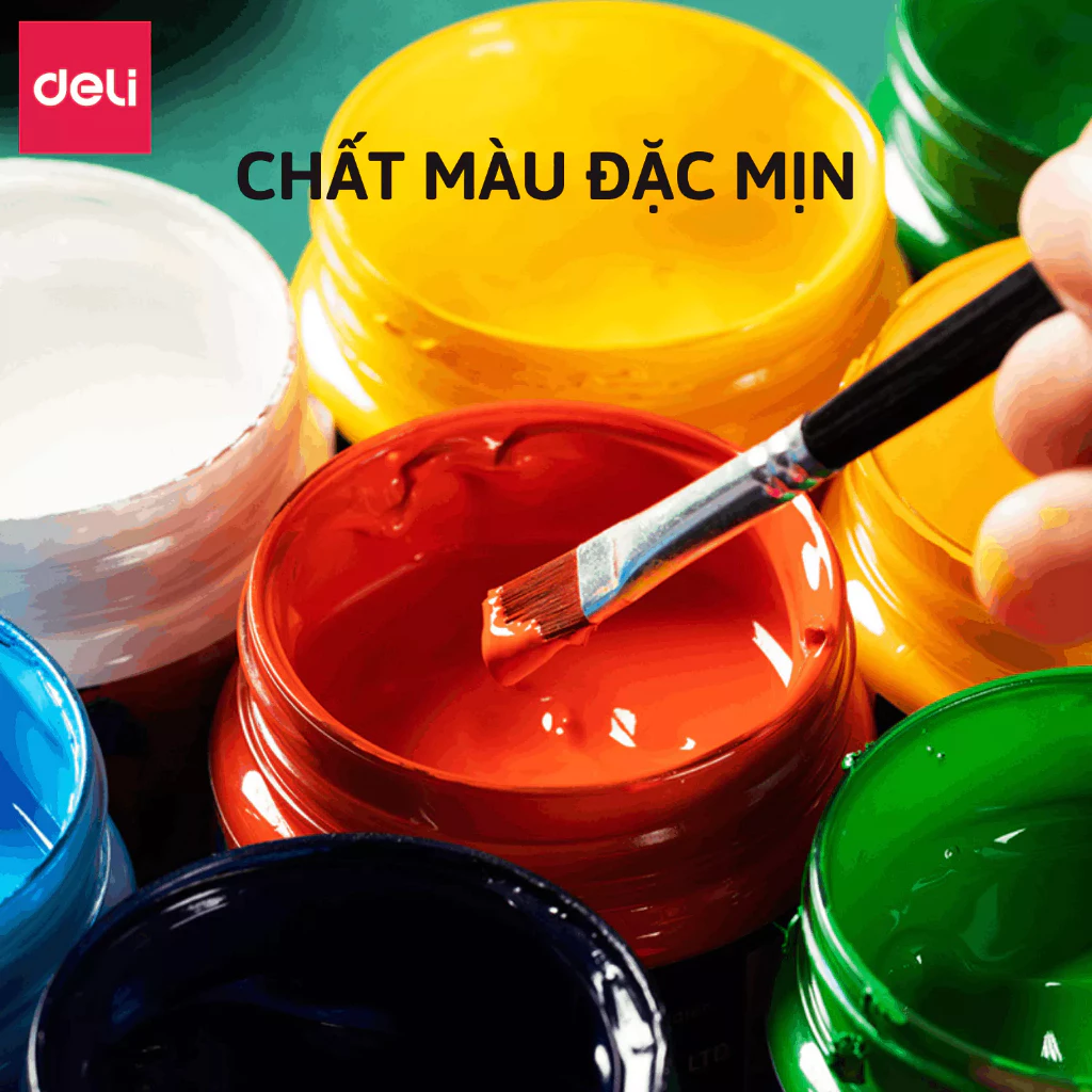 [300ML] Màu Nước Acrylic 300ml Dmast Cao Cấp Deli - Màu Vẽ Nhiều Chất Liệu - Custom Trên Vải Giày Tư