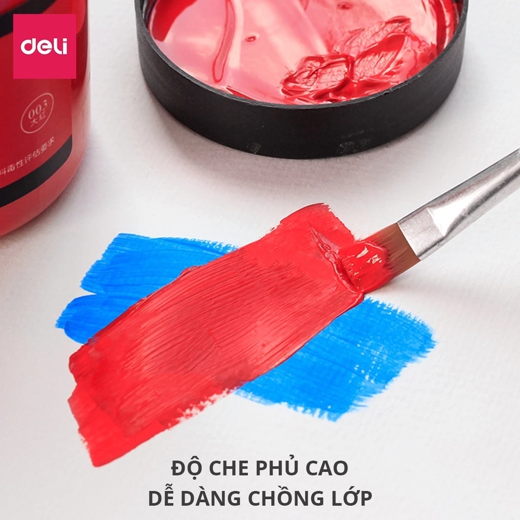 [300ML] Màu Nước Acrylic 300ml Dmast Cao Cấp Deli - Màu Vẽ Nhiều Chất Liệu - Custom Trên Vải Giày Tư