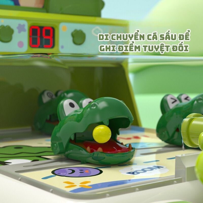 Đồ Chơi Máy Bắn Bóng Pinball Mini Hình Cá Sấu Crocodile Đồ Chơi Bắn Bóng Tính Đểm Hot Trend - Đồ Chơi PUPU HOUSE
