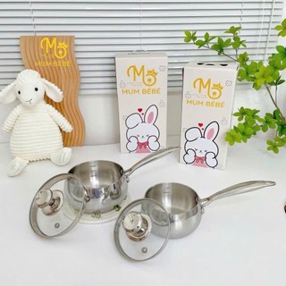 Nồi quánh Mumbebe inox sus 304 kích thước 14cm dùng cho mọi loại bếp