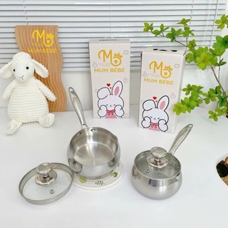 Nồi quánh Mumbebe inox sus 304 kích thước 14cm dùng cho mọi loại bếp