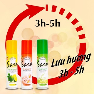 Chai xịt phòng Sara 220ml khử mùi hiệu quả thơm lâu đến 5h - SPCa000005