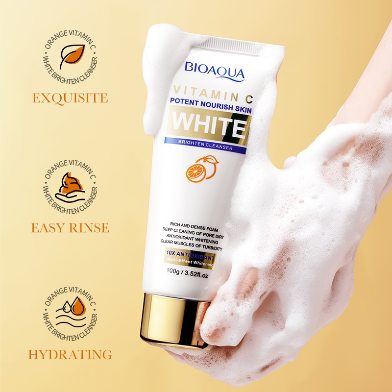 🎁【Mua 1 Tặng 1】Sữa Rửa Mặt Vitamin C 15% & Amino Acid 100g Dưỡng Sáng Kiểm Soát Dầu Cho Da Mụn/Nhạy Cảm​ [freeship]]
