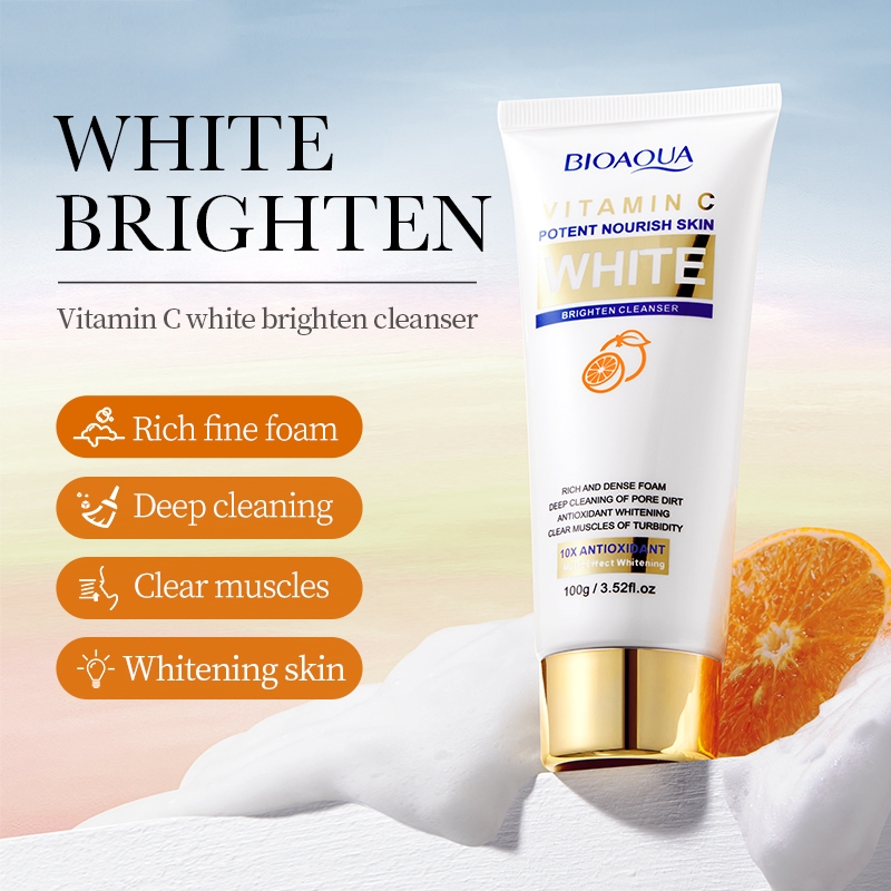 🎁【Mua 1 Tặng 1】Sữa Rửa Mặt Vitamin C 15% & Amino Acid 100g Dưỡng Sáng Kiểm Soát Dầu Cho Da Mụn/Nhạy Cảm​ [freeship]]
