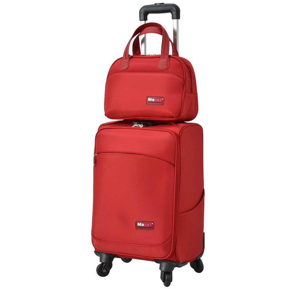 Ảnh Vali du lịch kèm túi nhỏ Macat M19BC - 19inch size cabin màu đen đỏ xanh navy 3