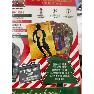 [ Countdown Calendar ] Hộp Thẻ Cầu Thủ Bóng Đá Match Attax 2024/25 24/25 Countdown Calendar  ( 121 Thẻ )