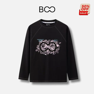 Áo Thun Dài Tay BOO Unisex Cotton Oversized In Big Logo