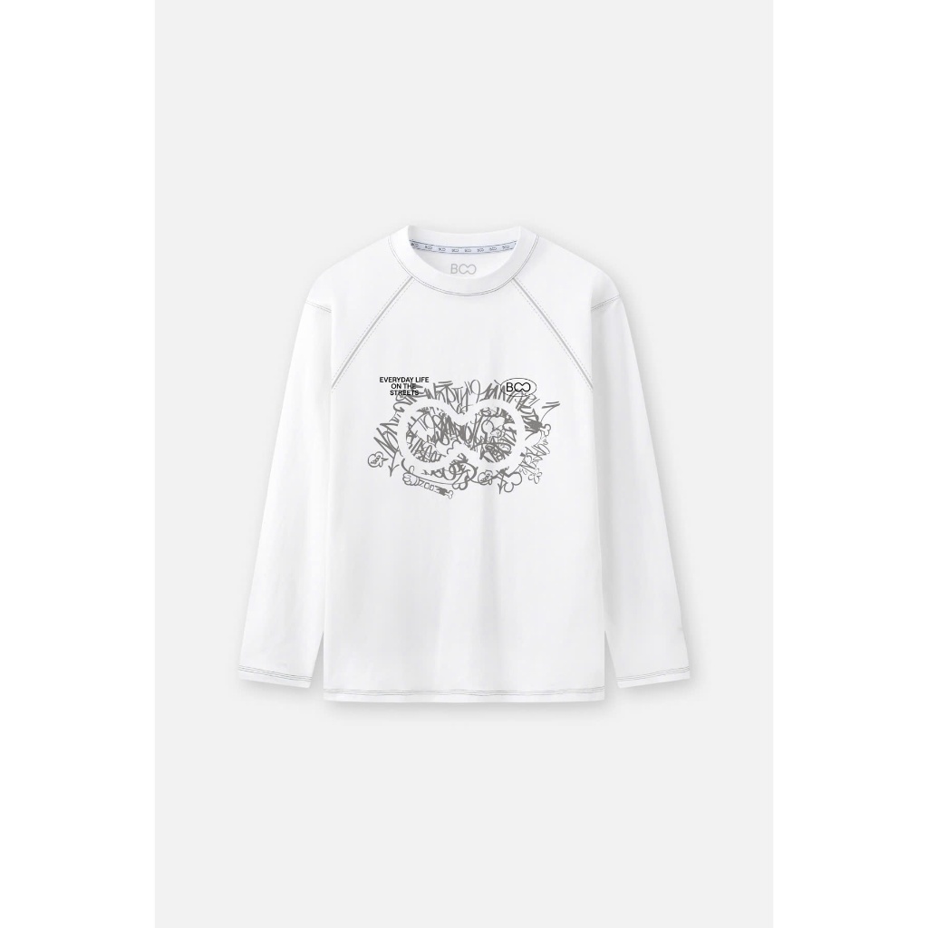 Áo Thun Dài Tay BOO Unisex Cotton Oversized In Big Logo