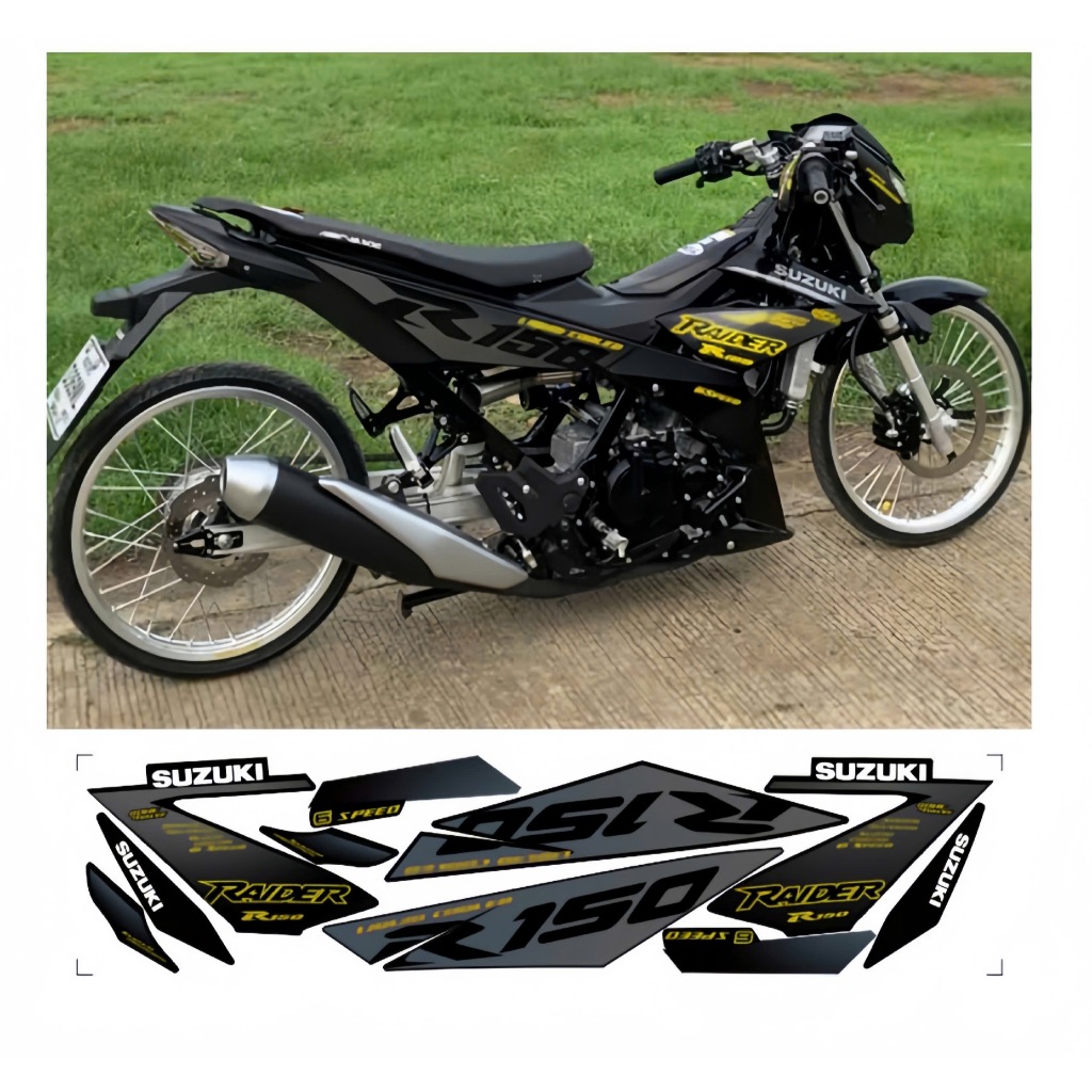 tem rời raider r150 cao cấp chất liêu in 3 lớp chống nước không phai màu nhãn dán decal.
