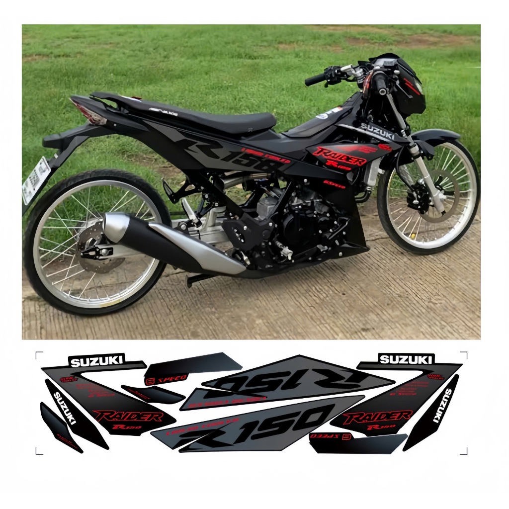 tem rời raider r150 cao cấp chất liêu in 3 lớp chống nước không phai màu nhãn dán decal.