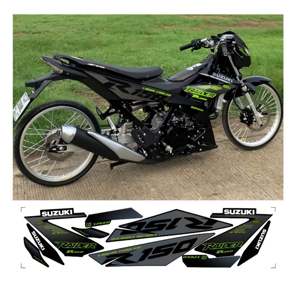 tem rời raider r150 cao cấp chất liêu in 3 lớp chống nước không phai màu nhãn dán decal.