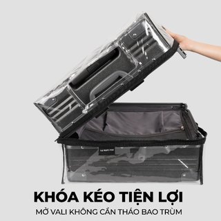 Bao Trùm Trong Suốt Bảo Vệ Vali Du Lịch MIA Clearguard Cover  - Chống Trầy Xước, Kích Thước Đầy Đủ Size
