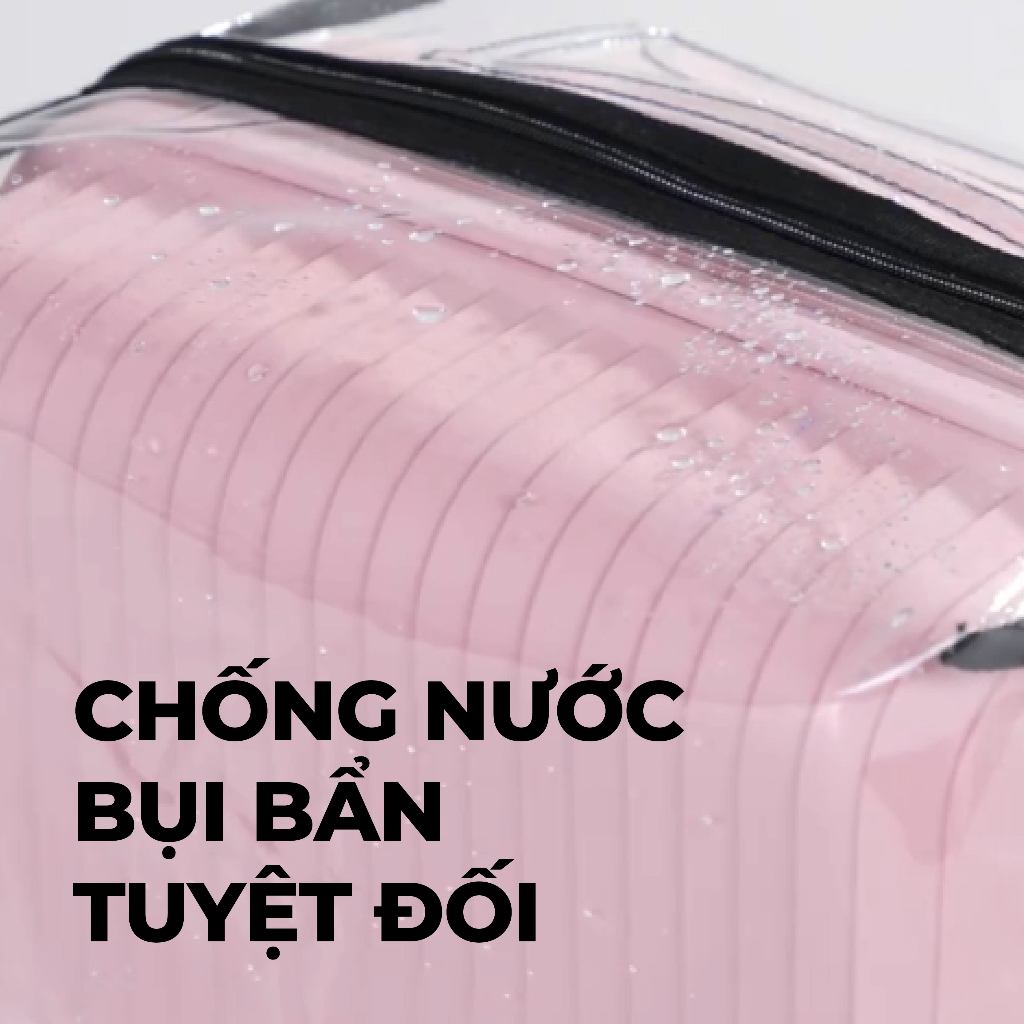 Ảnh Bao Trùm Trong Suốt Bảo Vệ Vali Du Lịch MIA Clearguard Cover  - Chống Trầy Xước, Kích Thước Đầy Đủ Size 2