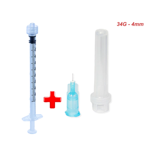 [Tặng bơm tiêm] Đầu kim tiêm meso 34G 4mm MPV hàng công ty tiêm PRP căng bóng da