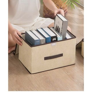 Hộp vải đựng đồ, đựng quần áo, đồ lót gấp gọn,  HỘP VẢI CÓ NẮP ĐẬY - HOP003