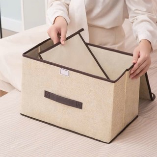 Hộp vải đựng đồ, đựng quần áo, đồ lót gấp gọn,  HỘP VẢI CÓ NẮP ĐẬY - HOP003