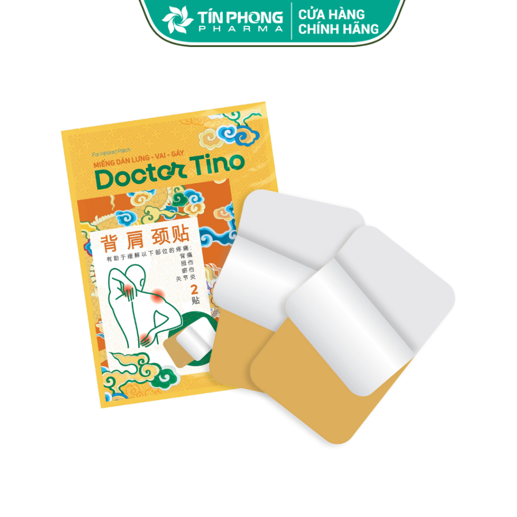 Ảnh Miếng Dán Lưng Vai Gáy Doctor Tino Hình Chữ X, Y, Chữ Nhật Hỗ Trợ Làm Giảm Các Cơn Đau Hộp 6 Miếng 4