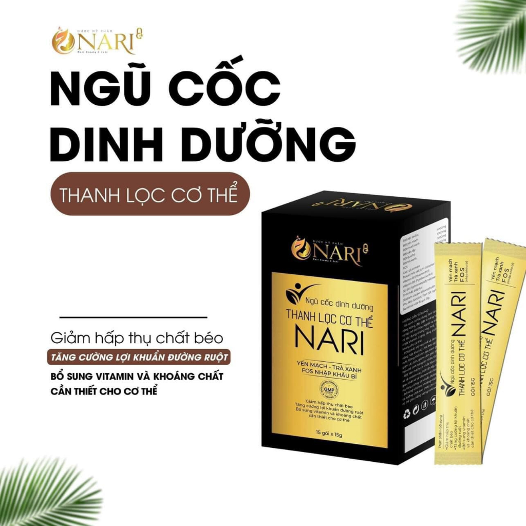 Ngũ cốc dinh dưỡng thanh lọc cơ thể Nari thay thế bữa ăn hỗ trợ giảm cân