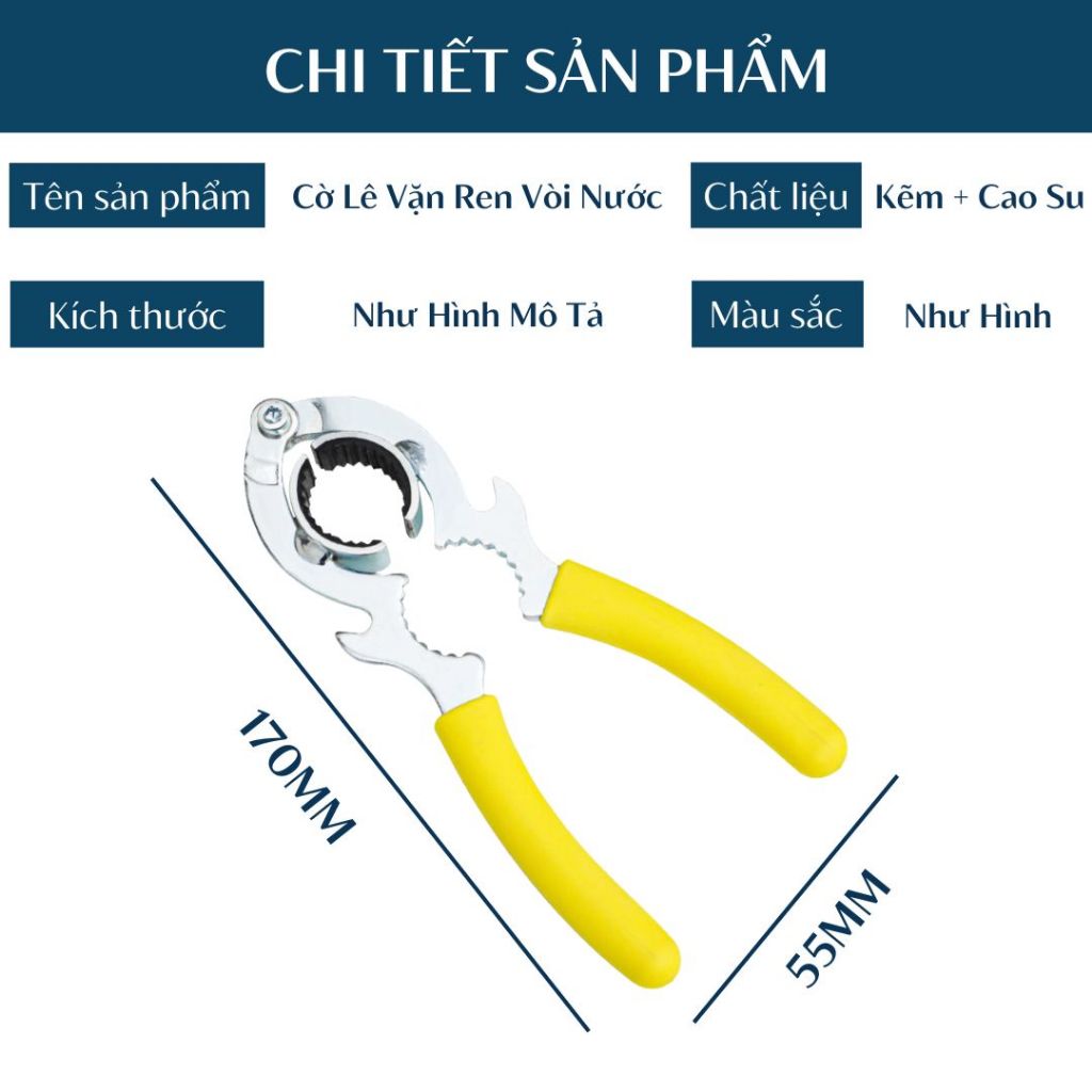 Cờ Lê Đa Năng Vặn Ren Vòi Nước Tay Cầm Cao Cấp (Từ 21 Đến 27mm) HT057 BEBEHOUSE