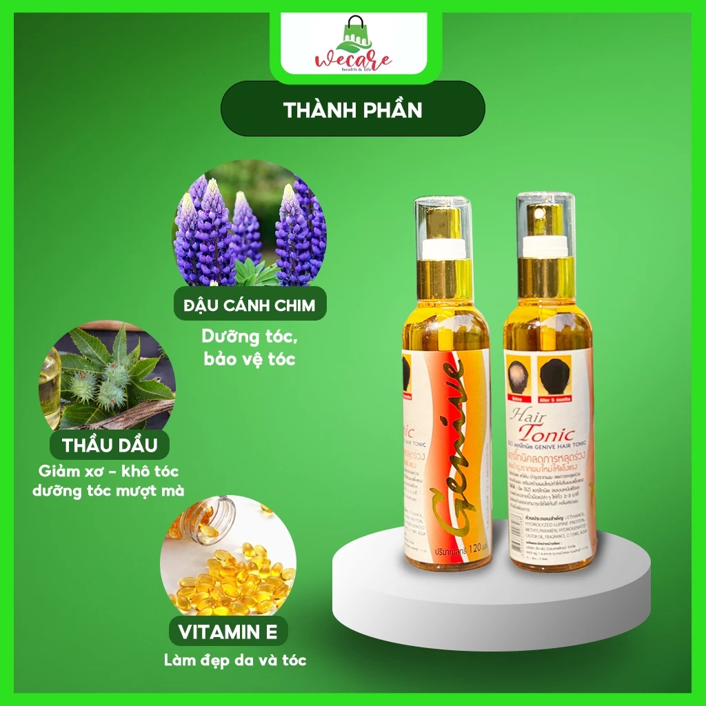 Chai xịt mọc tóc Tonic Hair GENIVE 120ml Chính Hãng Thái Lan ngăn ngừa rụng tóc