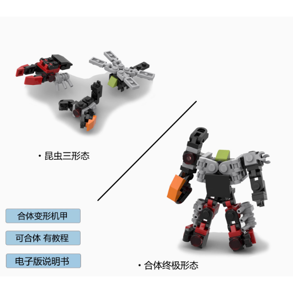 Mô hình lắp ráp kiểu LEGO Robot MOC mini mech Fierce Insect 3 in 1 (146 ...