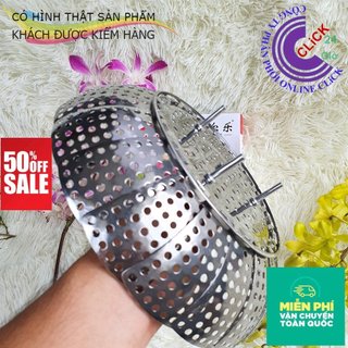 Dụng Cụ Nhà Bếp - Khay, Xửng, Vỉ Hấp Inox Xòe Cánh - Đa Năng 3 Chân Hấp Bánh, Bánh Bao, Đồ Ăn