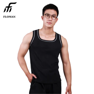 Áo Ba Lỗ FLO Phối Viền Vải Cotton Nam Gân Form Body Thun Menswear