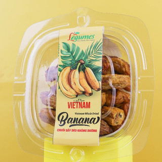 Dried Banana -  Chuối sấy dẻo - Không Đường Ăn Vặt Healthy 300g