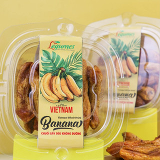 Dried Banana -  Chuối sấy dẻo - Không Đường Ăn Vặt Healthy 300g