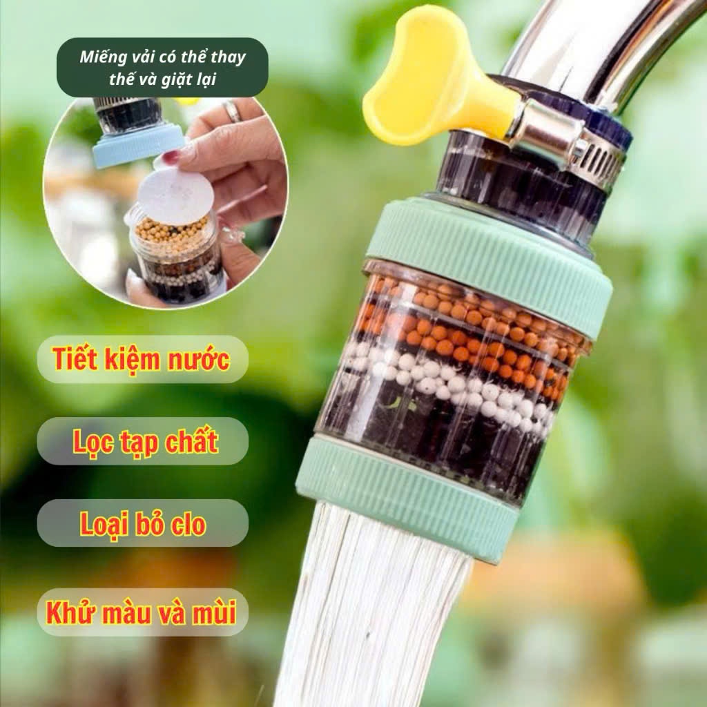 Đầu Lọc Nước Trực Tiếp Tại Vòi 6 Tầng Mẫu Mới,  ĐẦU LỌC TRỤ TRÒN - DAULOC8521