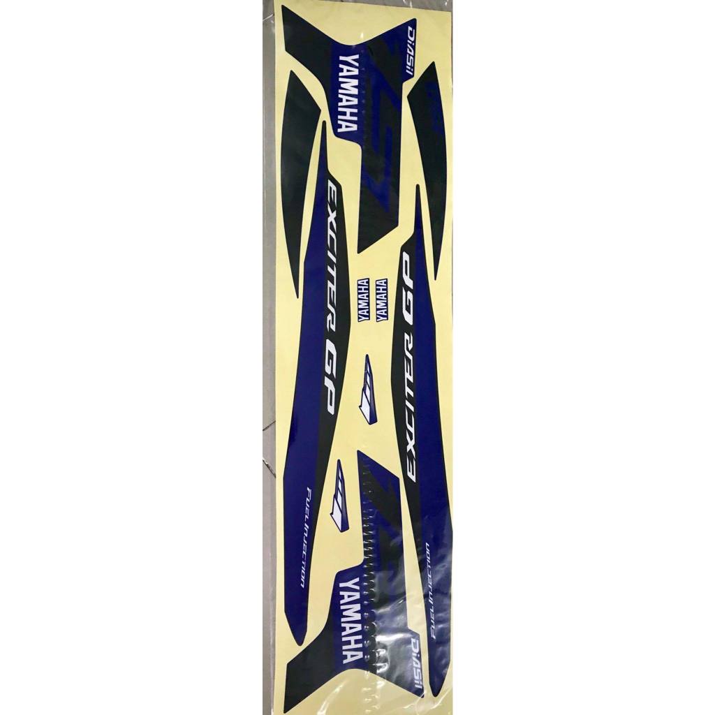 Tem in UV cao cấp. Exciter 150 GP 2019. Decal tem xe ép nhiệt kích thước chuẩn.