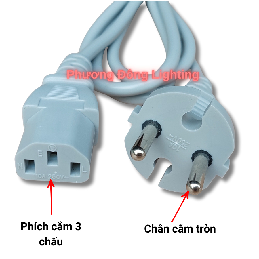 Dây Nguồn 3 Chấu Dành Cho Máy Vi Tính, Nồi Cơm 1,8m