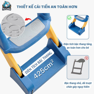 Nắp Thu Nhỏ Bồn Cầu Có Thang Đi Vệ Sinh Cho Bé 2in1, Thang Bô Vệ Sinh Có Tay Vịn Chắc Chắn, Gấp Gọn Dễ Dàng