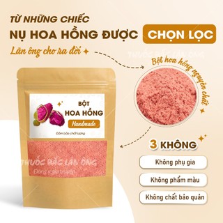 Bột hoa hồng nguyên chất 100g (Làm mặt nạ dẻo, trà dưỡng nhan)