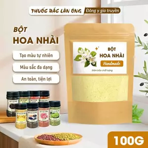 Bột hoa nhài 100g, bột hoa lài, nguyên chất, thơm mịn, dùng pha uống, đắp mặt dưỡng da - Lãn Ông