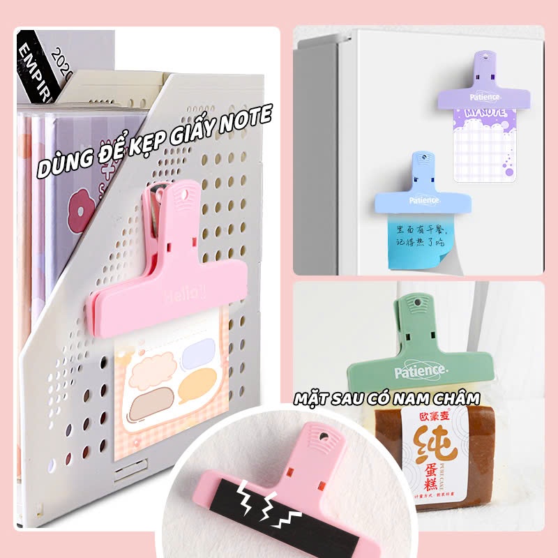 Kẹp Giấy Nam Châm Bằng Nhựa Kẹp Giấy Note Kẹp Tài Liệu Tiện Lợi Văn Phòng Phẩm Giá Rẻ Nhiều Màu Sắc